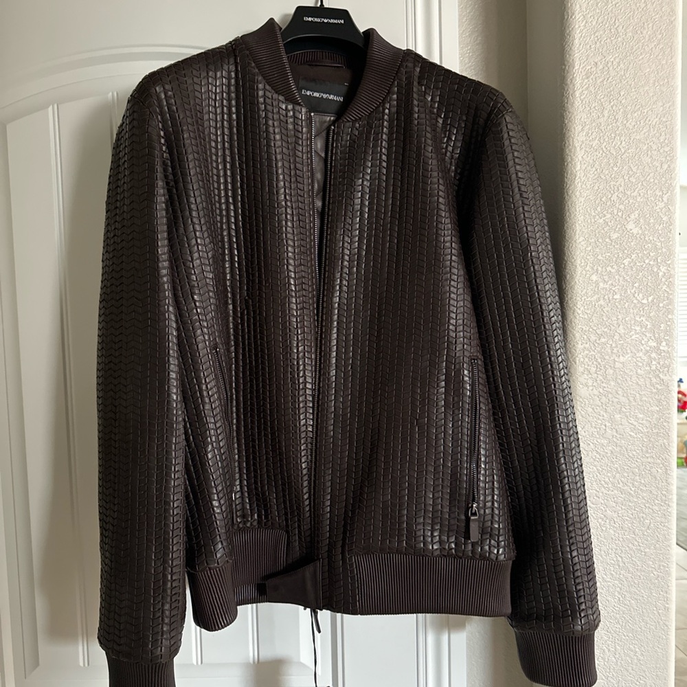 Emporio Armani Men’s Leather Jacket – Brand New w/ Tags